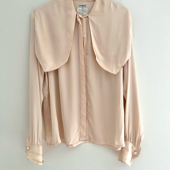 CHANEL Tops - Vintage Chanel Silk Blouse Size 40